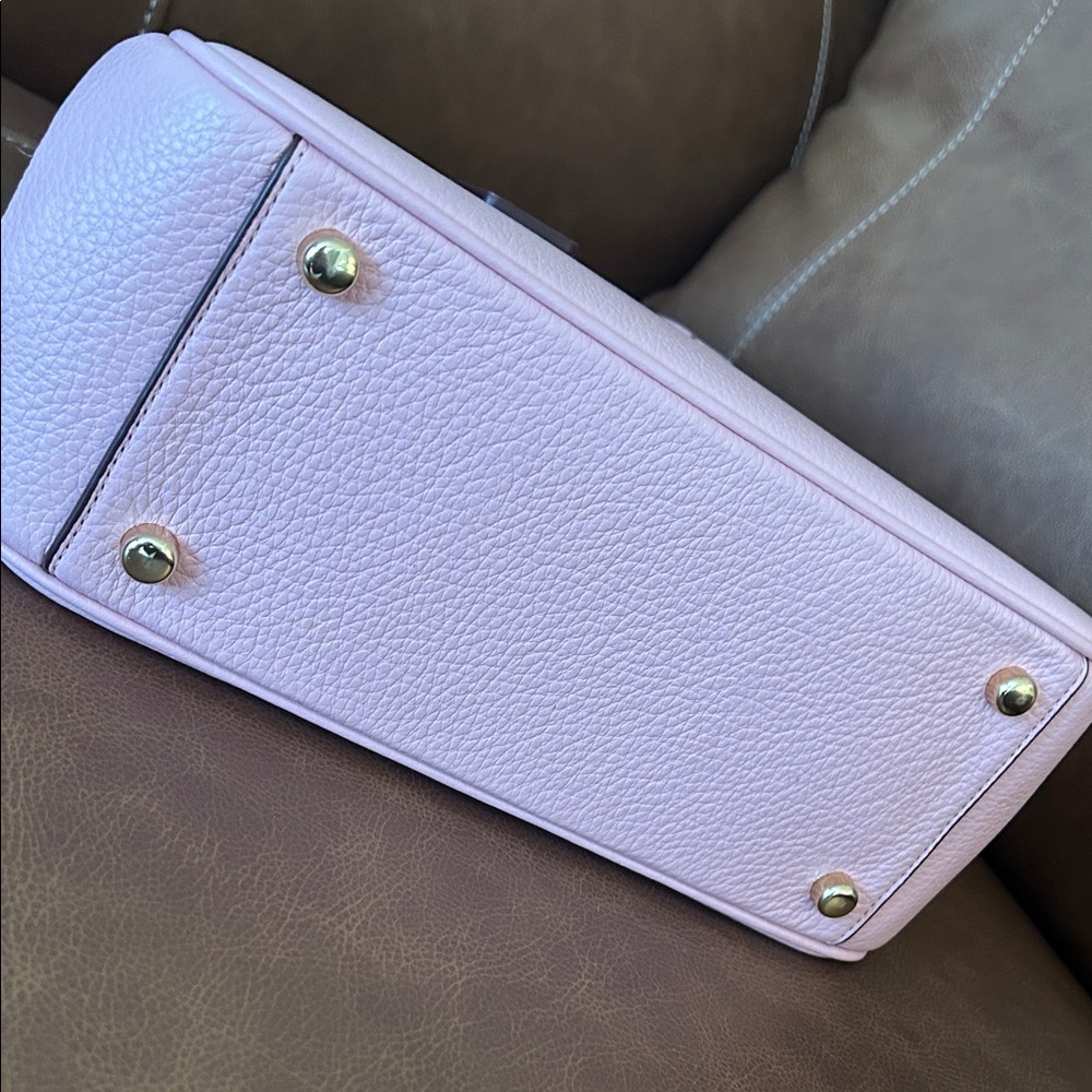 Coach Powder Pink Pebbled Leather Savannah Satchel - Picture 4 of 14